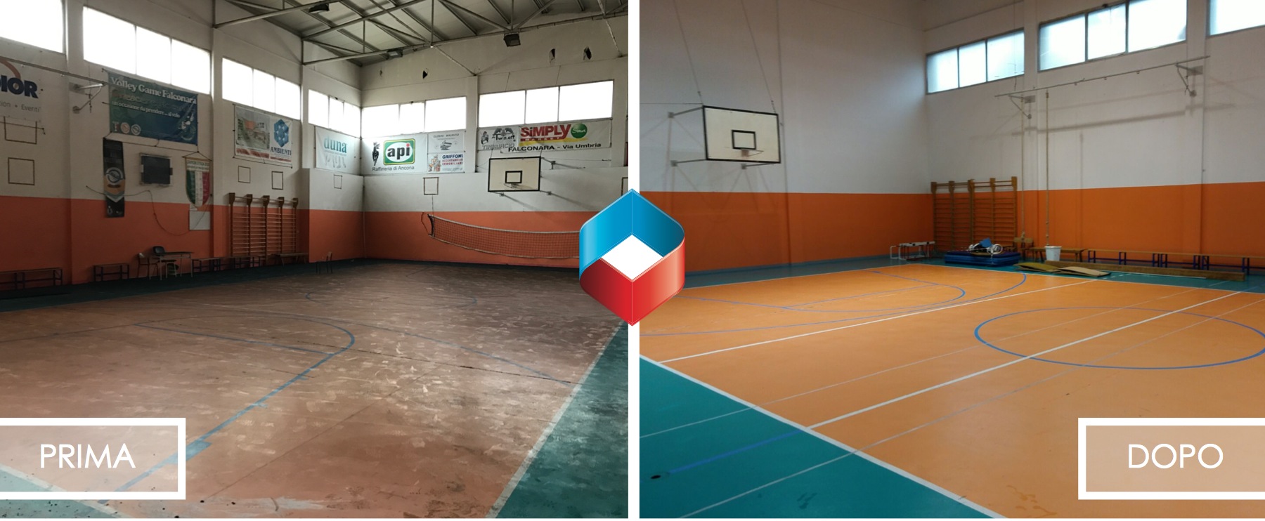 Bonifica post incendio di una palestra a falconara marittima